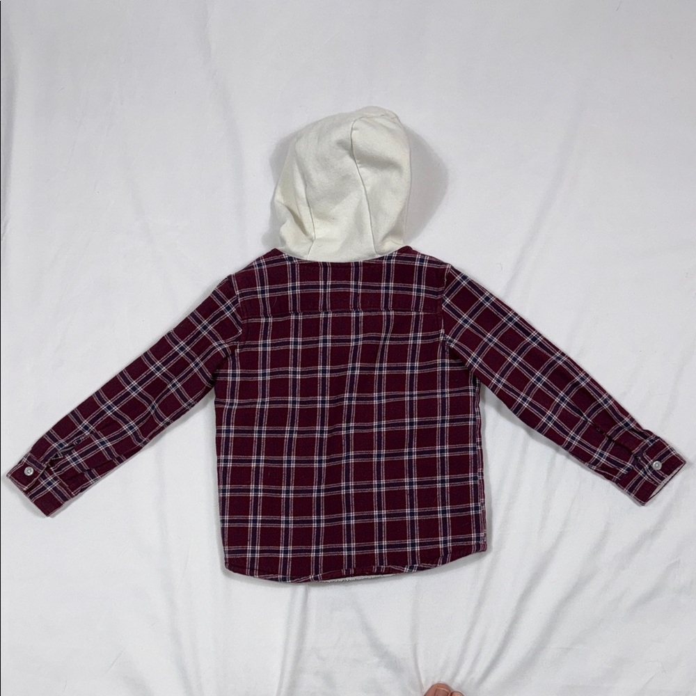Buffalo David Bitton Maroon and White Plaid Kids Shirt - Picture 3 of 3